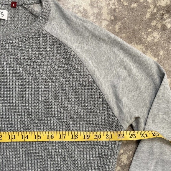 sovereign code crew‎ neck sweater gray mens size large Cotton Blend - Picture 3 of 12